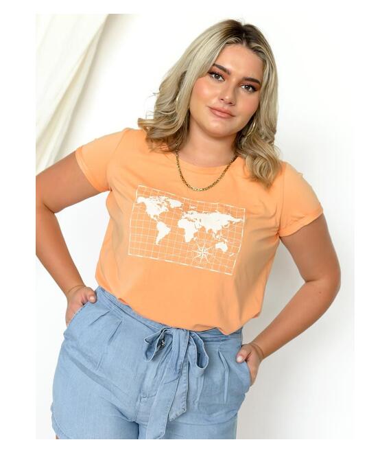 Vero Moda T-Shirt Με Στάμπα Πορτοκαλί - Bussola