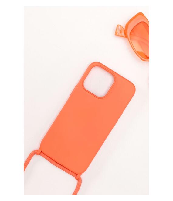 Silicone Case με Κορδόνι (IPhone13ProMax) - Πορτοκαλί