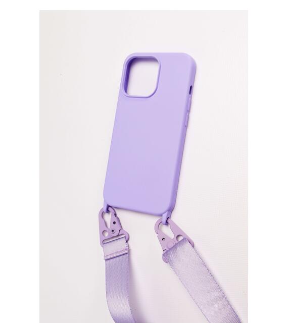 Silicone Case With Strap (IPhone13Pro Max) - Λιλά