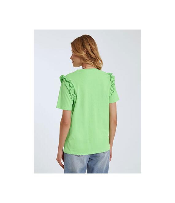 Κοντομάνικη μπλούζα με βολάν SL7959.4295+3