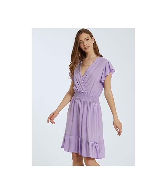 Κρουαζέ φόρεμα με βολάν SL9856.8092+5