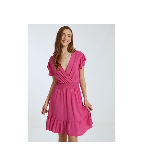 Κρουαζέ φόρεμα με βολάν SL9856.8092+8