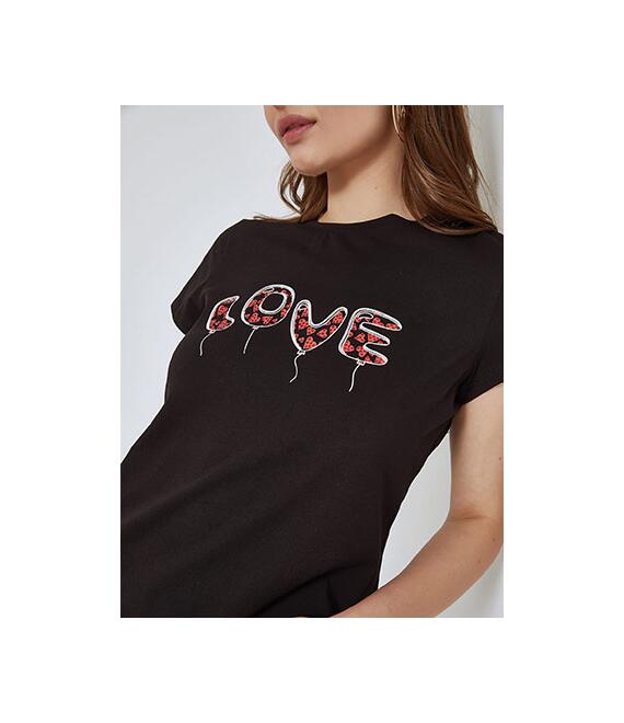T-shirt Love με καρδιές SM7958.4981+1