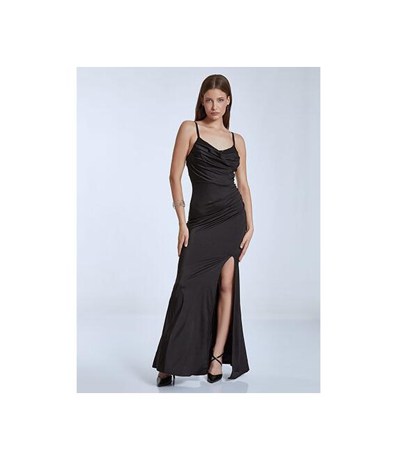 Maxi ελαστικό φόρεμα με σούρες WQ9552.8395+1