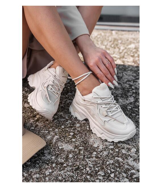 Chunky Sneakers Δίσολα με Extra Κορδόνι 022575 ΜΠΕΖ