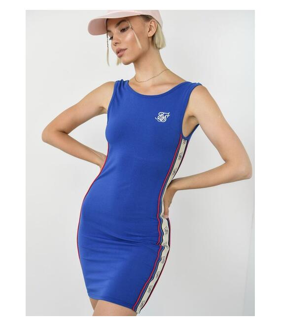 SikSilk Φόρεμα Mini Με Λογότυπο Μπλε - Focus On Me