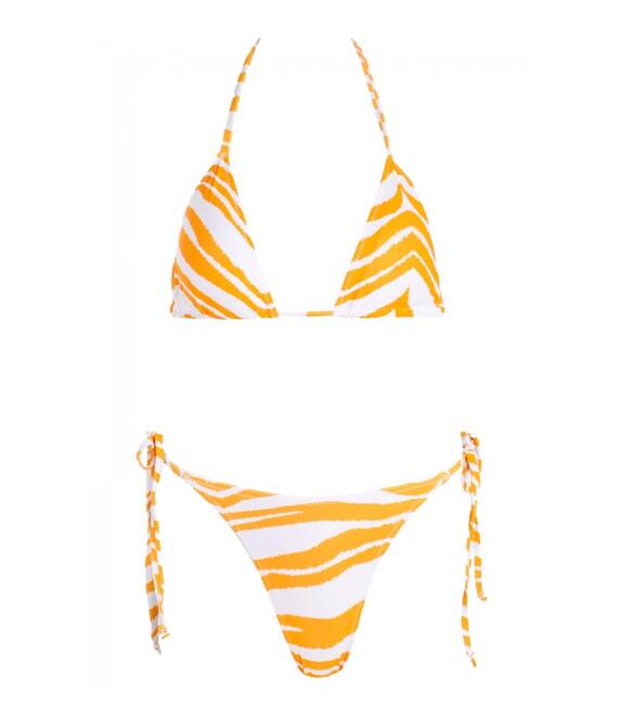 GIGI-Μαγιό Σετ Μπικίνι Zebra Print - Πορτοκαλί