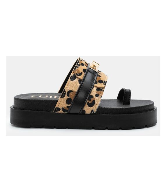 LUIGI DESIGN - Σανδάλια Flatform με Διακοσμητικό - Animal Print