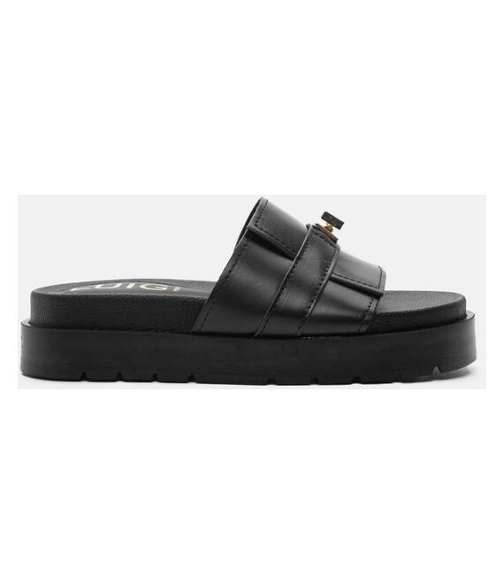 LUIGI DESIGN - Σανδάλια Flatform με Τόκα - Μαύρο