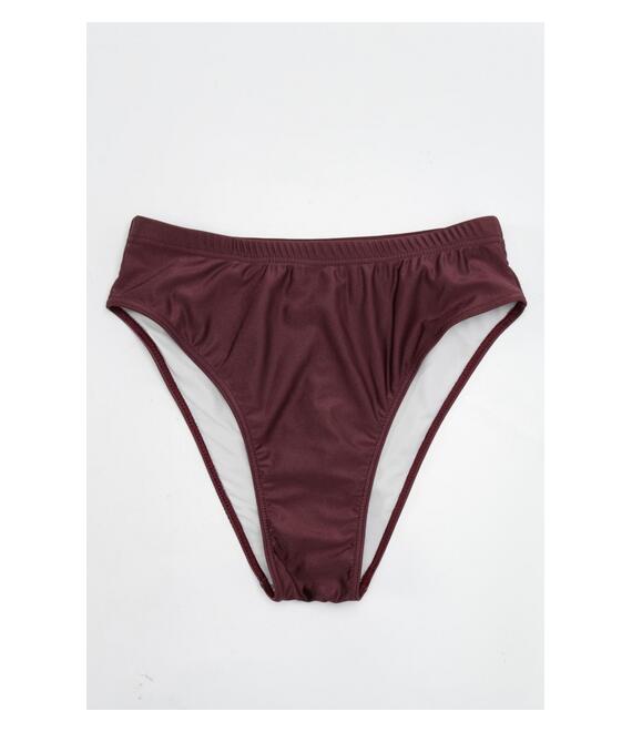 GIGI Μαγιό Slip Ψηλόμεσο Plus Size - Σάπιο Μήλο