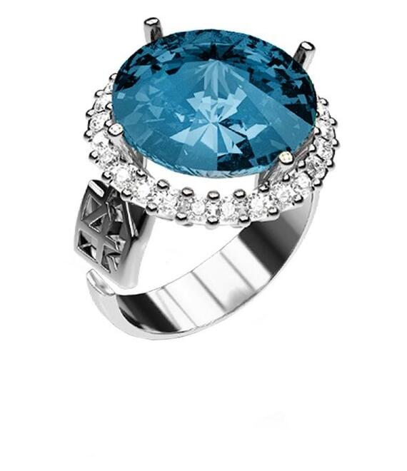 Δαχτυλίδι Από Ασήμι 925 Επιπλατινωμένο Με Swarovski EX34222 Δαχτυλίδι Από Ασήμι 925 Επιπλατινωμένο Με Swarovski EX34222