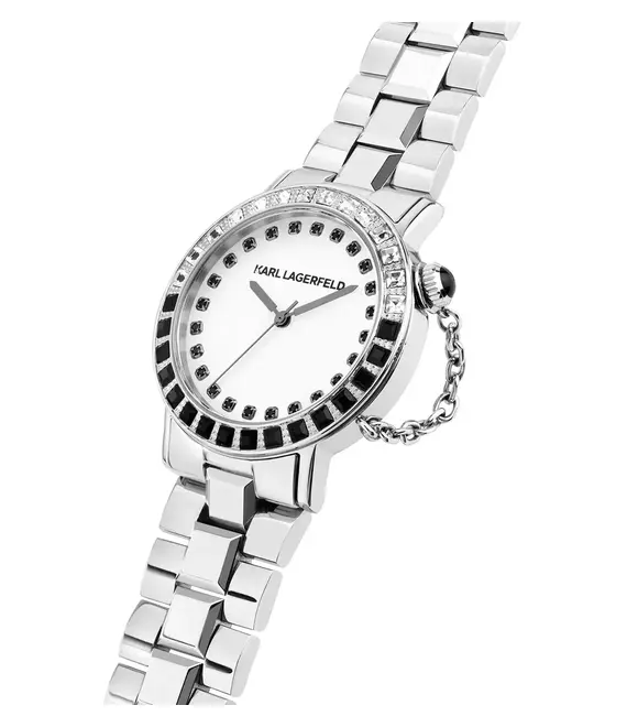 Ρολόι Karl Lagerfeld χρώμα: ασημί, R0553100501