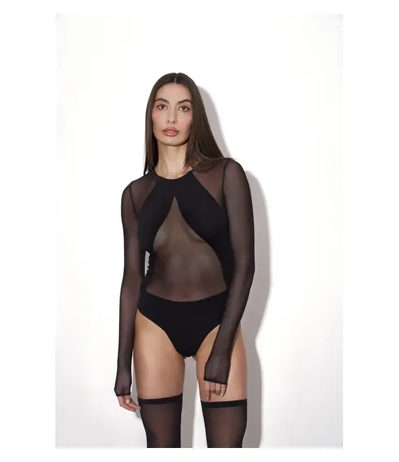 Κορμάκι Saint Body BODYSUIT SLEEVELESS WITH CUT χρώμα: μαύρο, SB.620