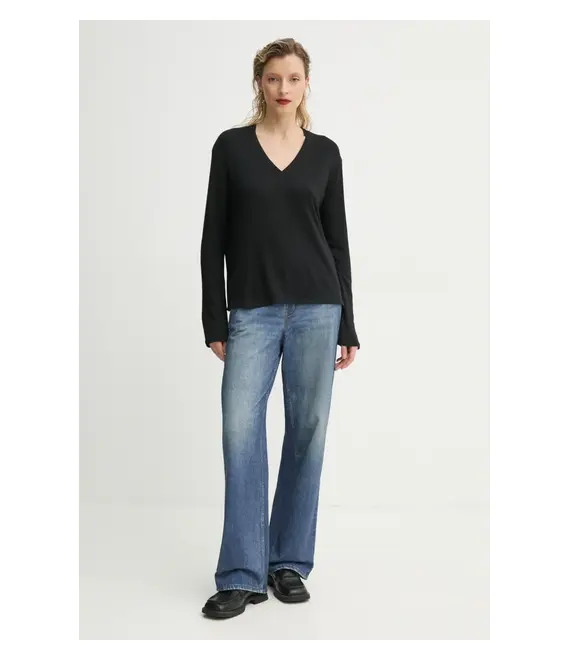 Μακρυμάνικο Rag & Bone χρώμα: μαύρο, WCC23FT027PR27