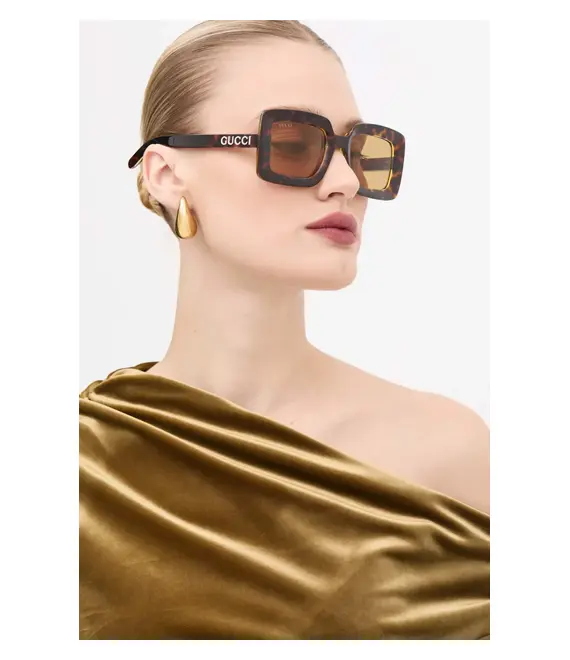 Γυαλιά ηλίου Gucci χρώμα: καφέ, GG1718S