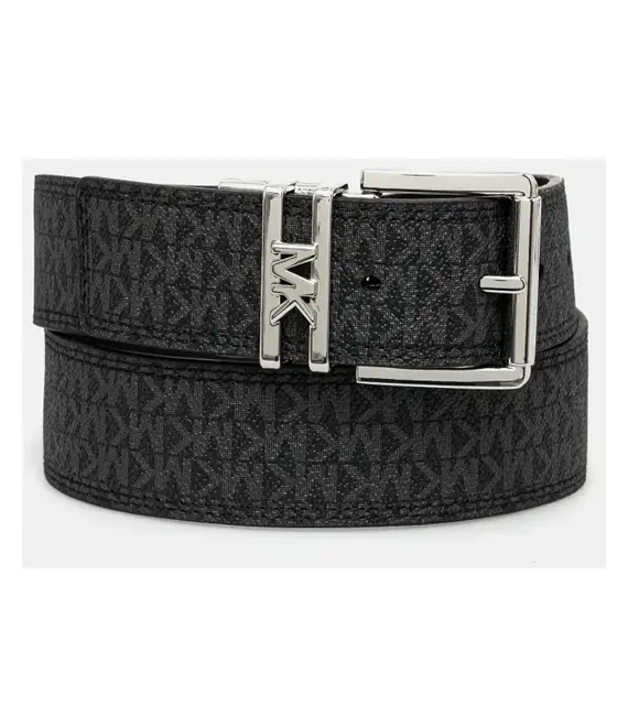 Αναστρέψιμη δερμάτινη ζώνη MICHAEL Michael Kors χρώμα: καφέ