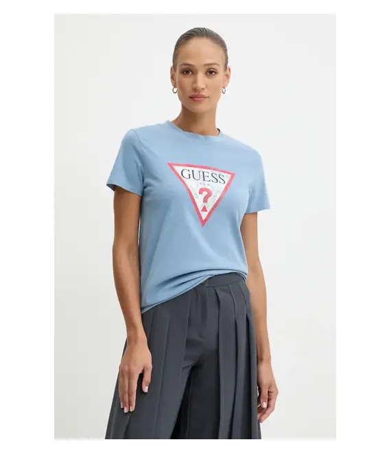 Βαμβακερό μπλουζάκι Guess