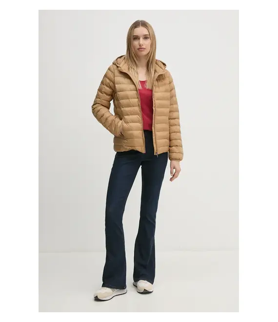 Μπουφάν Tommy Hilfiger χρώμα: μπεζ, WW0WW38927