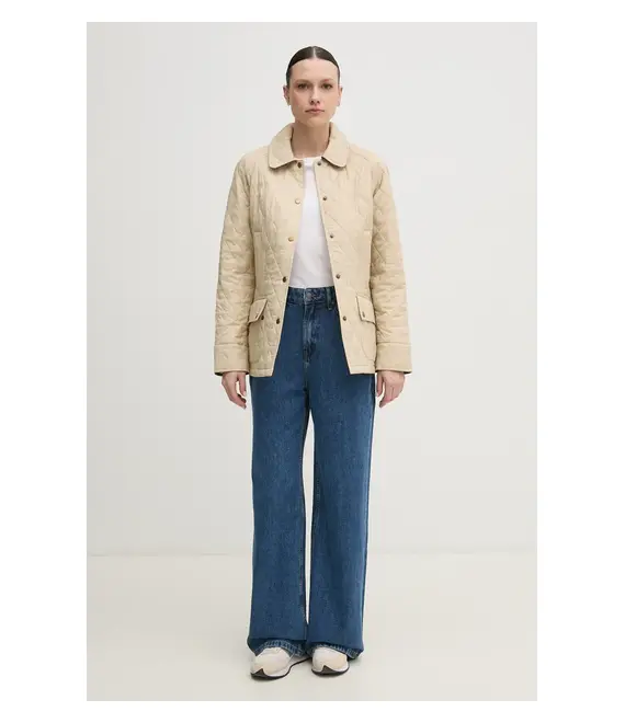 Μπουφάν Barbour χρώμα: μπεζ