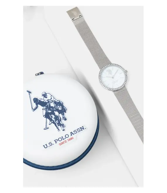Ρολόι U.S. Polo Assn. CORAL χρώμα: ασημί, USP5666ST