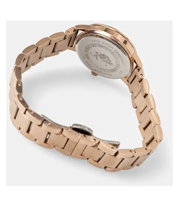 Ρολόι U.S. Polo Assn. EVELYN χρώμα: χρυσαφί, USP5892RG