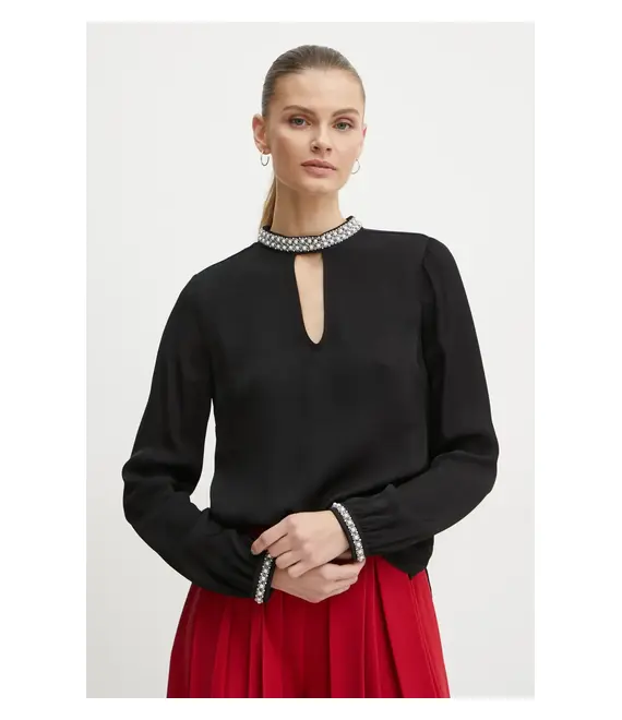 Μπλουζάκι Twinset χρώμα: μαύρο, 242TT2262