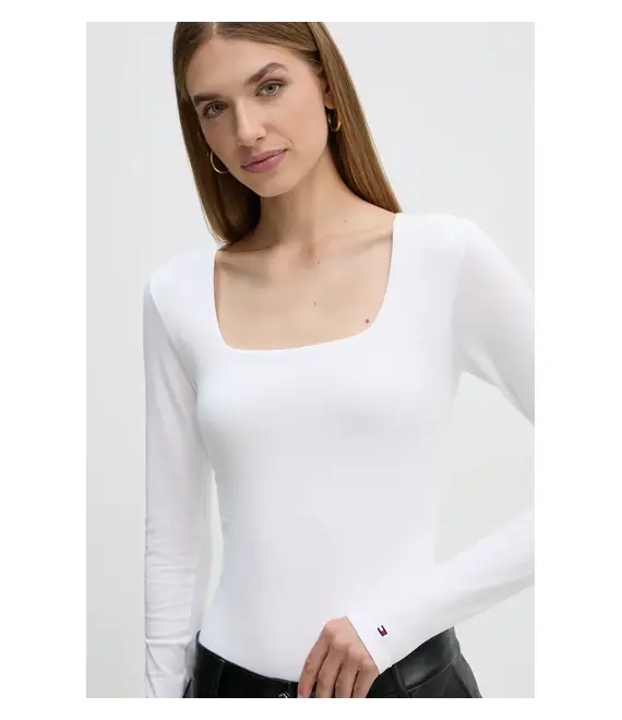 Κορμάκι Tommy Hilfiger χρώμα: άσπρο, UW0UW05628
