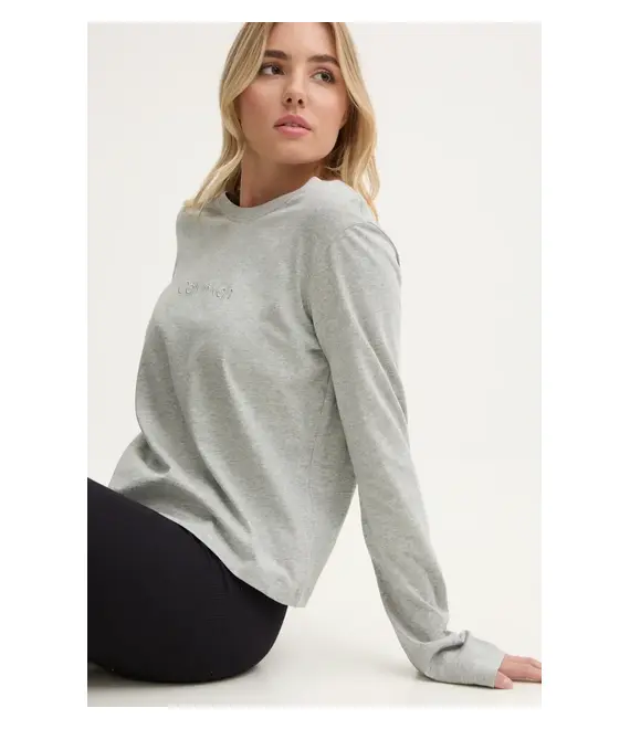 Βαμβακερό μακρυμάνικο Calvin Klein Underwear χρώμα: γκρι, 000QS7332E