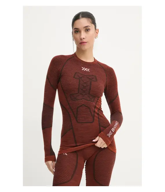 Λειτουργικό μακρυμάνικο πουκάμισο X-Bionic Symbio Merino χρώμα: πορτοκαλί, YTB2W24W