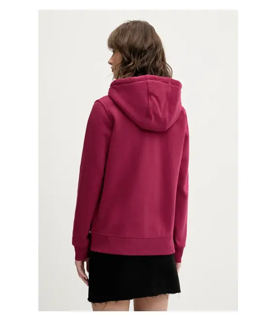 Μπλούζα Tommy Jeans χρώμα: ροζ, με κουκούλα, DW0DW19729