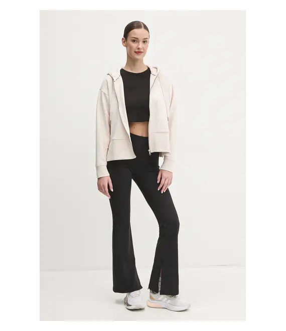 Μπλούζα Dkny χρώμα: μπεζ, με κουκούλα, DP4J9312