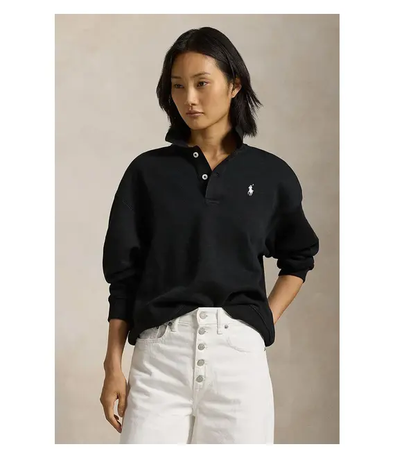 Μπλούζα Polo Ralph Lauren χρώμα: μαύρο, 211947966