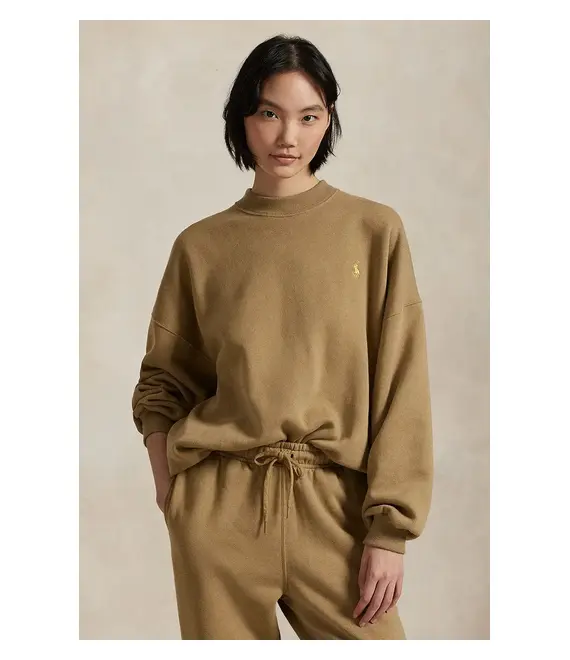 Βαμβακερή μπλούζα Polo Ralph Lauren γυναικεία, χρώμα: μπεζ, 211961273