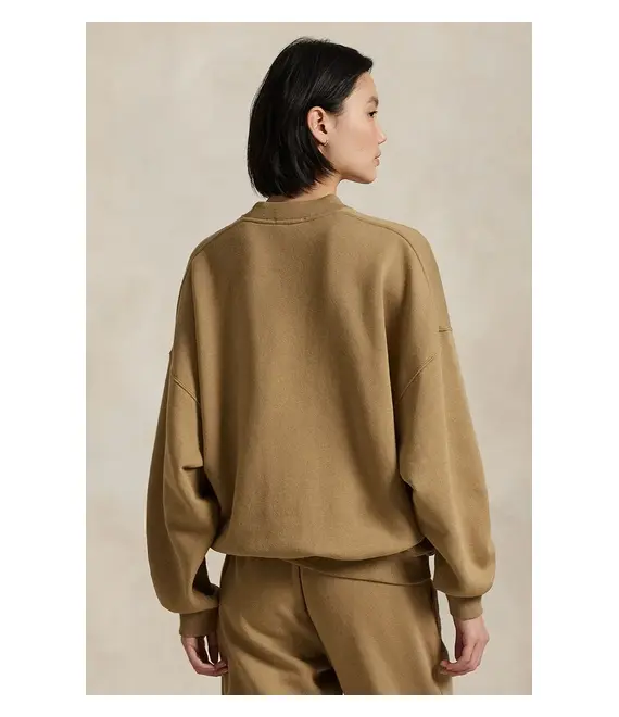 Βαμβακερή μπλούζα Polo Ralph Lauren γυναικεία, χρώμα: μπεζ, 211961273