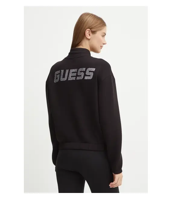 Μπλούζα Guess CECILIA χρώμα: μαύρο, V4BQ14 K7UW2