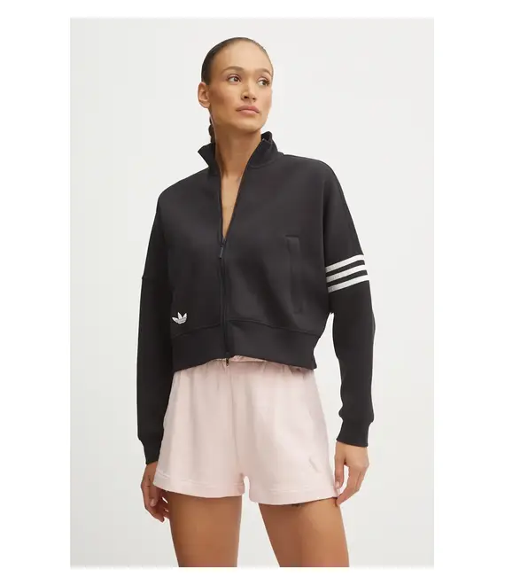 Μπλούζα adidas Originals Neuclassics CL Tracktop χρώμα: μαύρο, IW5601