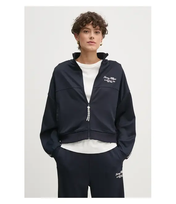 Μπλούζα Tommy Hilfiger χρώμα: ναυτικό μπλε, WW0WW42924