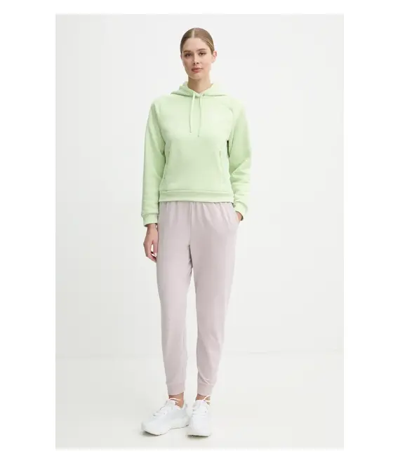 Μπλούζα Under Armour Armour Fleece Pro χρώμα: πράσινο, με κουκούλα, 1386504