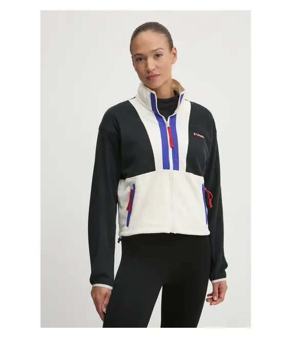 Φλις μπουφάν Columbia Backbowl II FZ Fleece χρώμα: μαύρο, 2092163