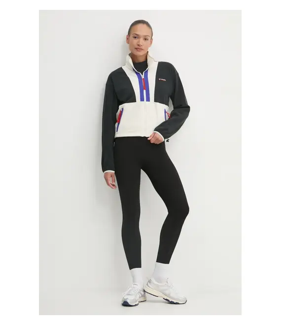 Φλις μπουφάν Columbia Backbowl II FZ Fleece χρώμα: μαύρο, 2092163