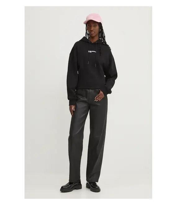 Μπλούζα Karl Lagerfeld Jeans χρώμα: μαύρο, με κουκούλα, 246J1804