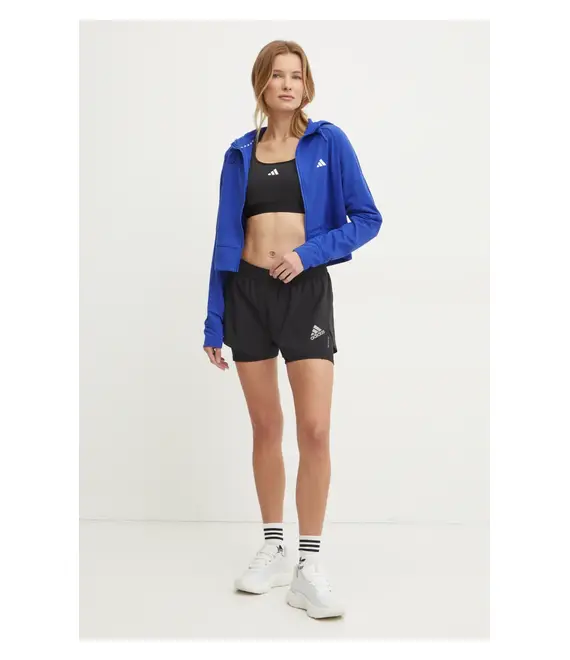 Φούτερ προπόνησης adidas Performance Game and Go χρώμα: μπλε, με κουκούλα, IX5068