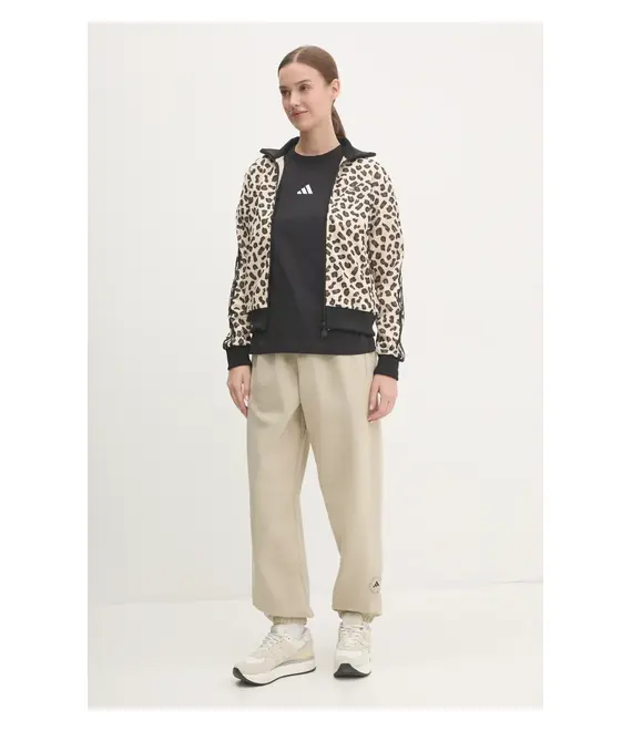 Μπλούζα adidas Originals Leopard χρώμα: μπεζ, IW8468