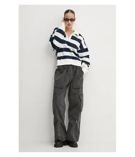 Μπλούζα Abercrombie & Fitch χρώμα: μπεζ, KI152-4156