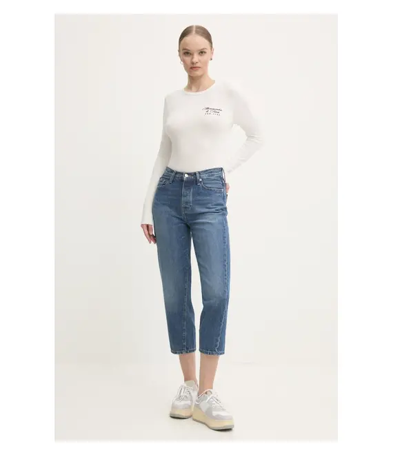 Μακρυμάνικο Abercrombie & Fitch χρώμα: μπεζ, KI157-4309