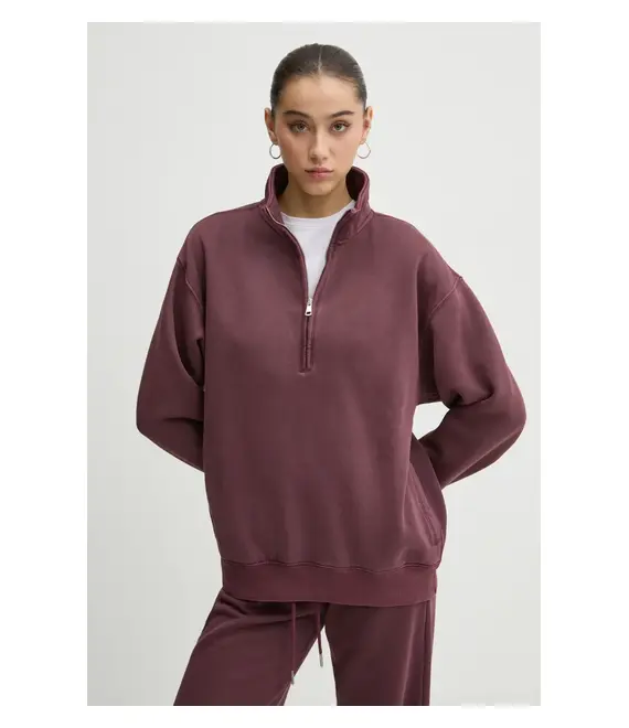 Μπλούζα Abercrombie & Fitch χρώμα: μοβ, KI152-4239