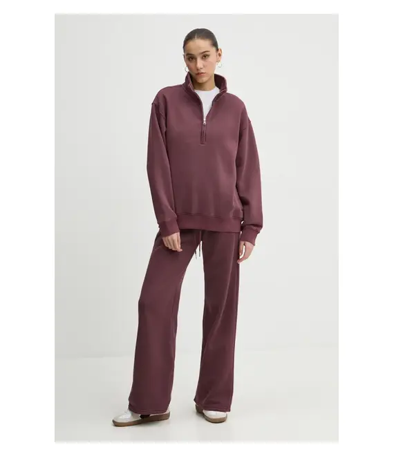 Μπλούζα Abercrombie & Fitch χρώμα: μοβ, KI152-4239