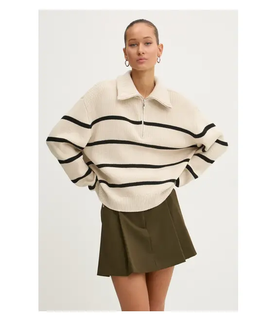 Πουλόβερ Hollister Co. χρώμα: μπεζ, KI350-4256