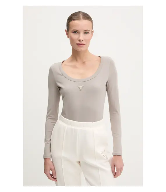 Κορμάκι Guess COLETTE χρώμα: μπεζ, V4YP07 J1314