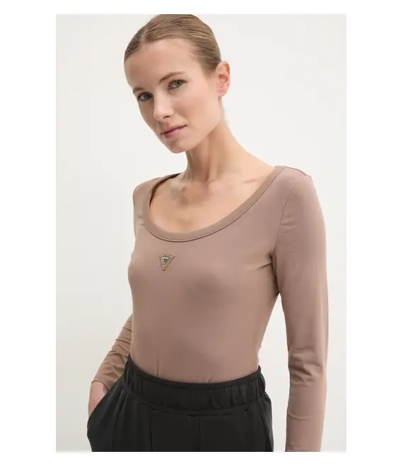 Κορμάκι Guess COLETTE χρώμα: καφέ, V4YP07 J1314